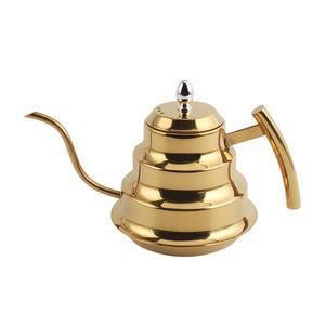 กาต้มน้ำคอห่านสแตนเลสพรีเมียมเคลือบทองสำหรับชงกาแฟดริป - Product Image 3