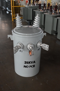 10kva से 500kva 7.2/12.47kv 7.62/13.2kv 13.8kv-120/240v एकल चरण पोल माउंटेड ट्रांसफार्मर - Product Image 4