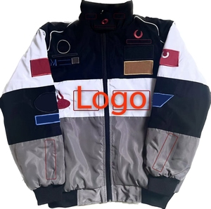 ZXPFSL Unisex High Quality <strong>F1</strong> <strong>Vintage</strong> Racing <strong>Jacket</strong> Soft Casual Thin Polyester Fiber Nylon Collar Zipper Closure Embroidery Raw - Product Image 4