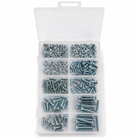 Kit d'outils de quincaillerie 275 pièces avec vis galvanisées et écrous, assortiment de fixations pour l'installation d'équipements et les travaux de bricolage et d'entretien