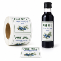 Étiquette personnalisée en rouleau autocollante, écologique, imperméable, pour bouteille de complément alimentaire, en vinyle, papier synthétique BOPP, finition mate, pour emballage