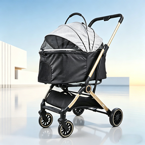 <span class=keywords><strong>Poussette</strong></span> pliable rapide et réglable <span class=keywords><strong>pour</strong></span> animaux de compagnie, imperméable, à 4 roues, <span class=keywords><strong>pour</strong></span> deux chiens, avec cadre et utilisation à une main, idéale <span class=keywords><strong>pour</strong></span> animaux de taille moyenne - Product Image 1