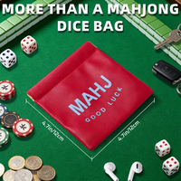 Pochette porte-dés de Mahjong porte-bonheur, ouverture par pression, pour jetons de Mahjong, mini pochette pour tuiles