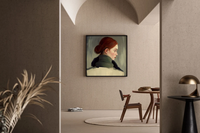 Peinture à l'huile sur toile personnalisée, portrait de femme moderne, peint à la main, texture épaisse, pour la décoration de la maison ou du bureau