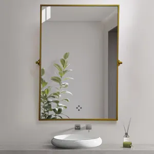 Fullkenlight Cermin Rias Kamar Mandi, Cermin Miring Dipasang Di Dinding Modern