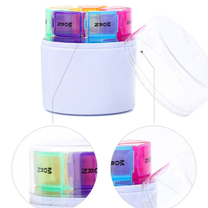 Bán buôn hàng tuần <span class=keywords><strong>Pill</strong></span> Organizer vòng 28 khoang đầy màu sắc tùy chỉnh nhựa <span class=keywords><strong>Pill</strong></span> hộp - Product Image 3