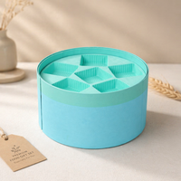 Boîte d'emballage de luxe pour gâteaux de lune circulaires, personnalisable avec logo imprimé, boîte cadeau multicouche pour desserts, biscuits et aliments