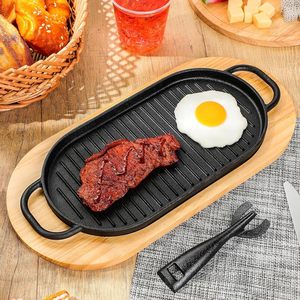 Vendita calda bistecca padella <span class=keywords><strong>in</strong></span> <span class=keywords><strong>ghisa</strong></span> per barbecue padella frizzante con Base <span class=keywords><strong>in</strong></span> legno a Base divisa <span class=keywords><strong>in</strong></span> <span class=keywords><strong>ghisa</strong></span> - Product Image 2