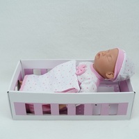 Poupée de bébé réaliste Super mignonne et endormie, joues potelées, jouet pour nouveau-né garçon avec cils clairsemés