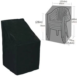 Vente chaude TEMU 210D Oxford Tissu Étanche À La Pluie Anti-Poussière Sunproof Couverture pour Meubles D'extérieur Couleur Noire - Product Image 5
