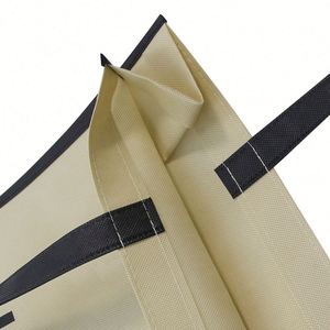 Bolsa de Compras Personalizada para Comercio Minorista, Bolsa de Supermercado Amarilla Lisa con Impresión, Bolsa Reutilizable de Tela No Tejida - Product Image 5