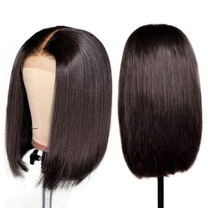 Perruques Courtes Bob Naturelles Brésiliennes en Dentelle HD, Cheveux Humains <span class=keywords><strong>Vierges</strong></span>, Perruques Indiennes Lace Front avec Baby Hair pour Femmes Noires - Fournisseur - Product Image 3