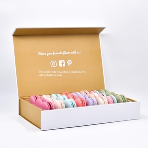 High quality customized 4, 6, 12, 24 macaron paper packaging box macaron gift box