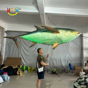 Decoração De Festa De Tema Do Oceano Desfile Inflável De Atum Modelo De Peixe Inflável Com Luz Led - Product Image 1