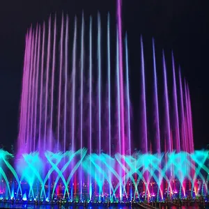 Fontaine d'eau dansante largemusic de vente chaude, système de contrôle de fontaine de musique, fontaine dansante de piscine musicale 3d