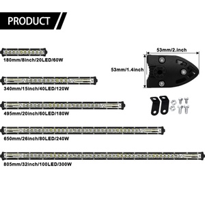 Fabricant professionnel de barres lumineuses LED blanches et jaunes avec flash, barres lumineuses LED fines à double rangée blanches et jaunes pour camion - Product Image 2