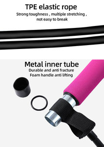 อุปกรณ์ออกกำลังกายแบบปรับได้สำหรับยิมที่บ้าน บาร์โยคะพิลาทิสแบบพกพาพร้อมสายยางยืด - Product Image 6