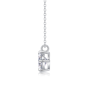 N13979 Joyería <span class=keywords><strong>de</strong></span> Boda, Plata 925, Baño <span class=keywords><strong>de</strong></span> <span class=keywords><strong>Oro</strong></span> Blanco <span class=keywords><strong>de</strong></span> 18K, Certificado GRA, Collar con Colgante <span class=keywords><strong>de</strong></span> Moissanita con Cuatro Garras, <span class=keywords><strong>Precio</strong></span> Bajo - Product Image 2