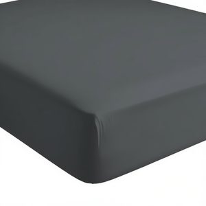 Sábana Ajustable 100% Algodón Gris Oscuro Italiana Queen 160x200cm - Product Image 3