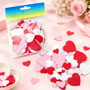 Autocollants en papier en forme de cœur autocollants rouges, roses et blancs, confettis décoratifs pour bricolage, mariage, Saint-Valentin, décoration de la maison - Product Image 3