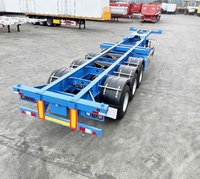 Lit plat camion remorque cadre 20Ft 40Ft océan boîte d'expédition chargeur conteneur châssis squelette squelette Semi-remorque