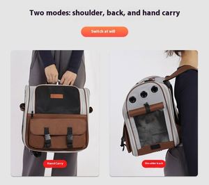 Ready Stock Breathable Eco-friendly Oxford Cloth <b>Backpack</b> for <b>Cat</b> Dog Portable Undeformed Pet Carrier 18kg 23kg - Product Image 6