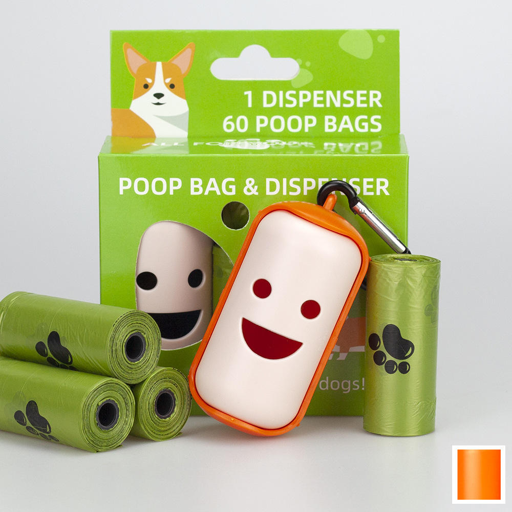 1 dispenser-orange+4 roll bags