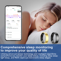 Anillo Inteligente a Prueba de Agua IP68 con Monitor de Ritmo Cardíaco, Sueño y Detección de Movimiento, Control por Aplicación, Larga Duración de Batería, Venta al Por Mayor de Fábrica