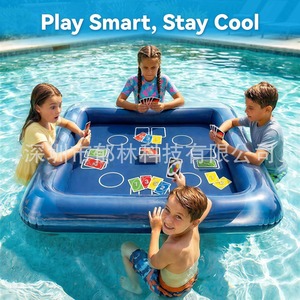 Tapis de jeu aquatique gonflable rectangulaire en PVC pour enfants, 137-168 pouces x 121-152 pouces - Product Image 3