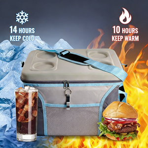 กระเป๋าเก็บความเย็นแบบพับได้ EVA สำหรับเครื่องดื่มและของชำ พิมพ์ลายได้ตามต้องการ สำหรับใช้งานกลางแจ้ง - Product Image 4