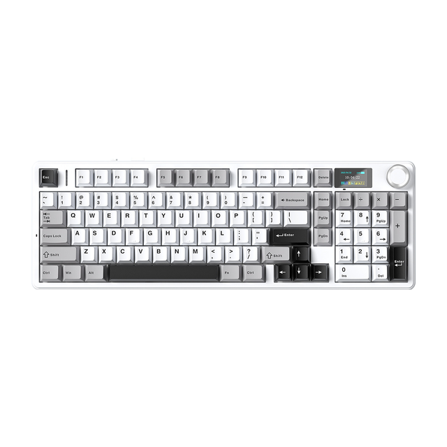 Aula F99Max Wireless Mechanical Keyboard With Display&Knob RGB Gasket Structure 8000mAh Long Battery Life Gaming Keyboards