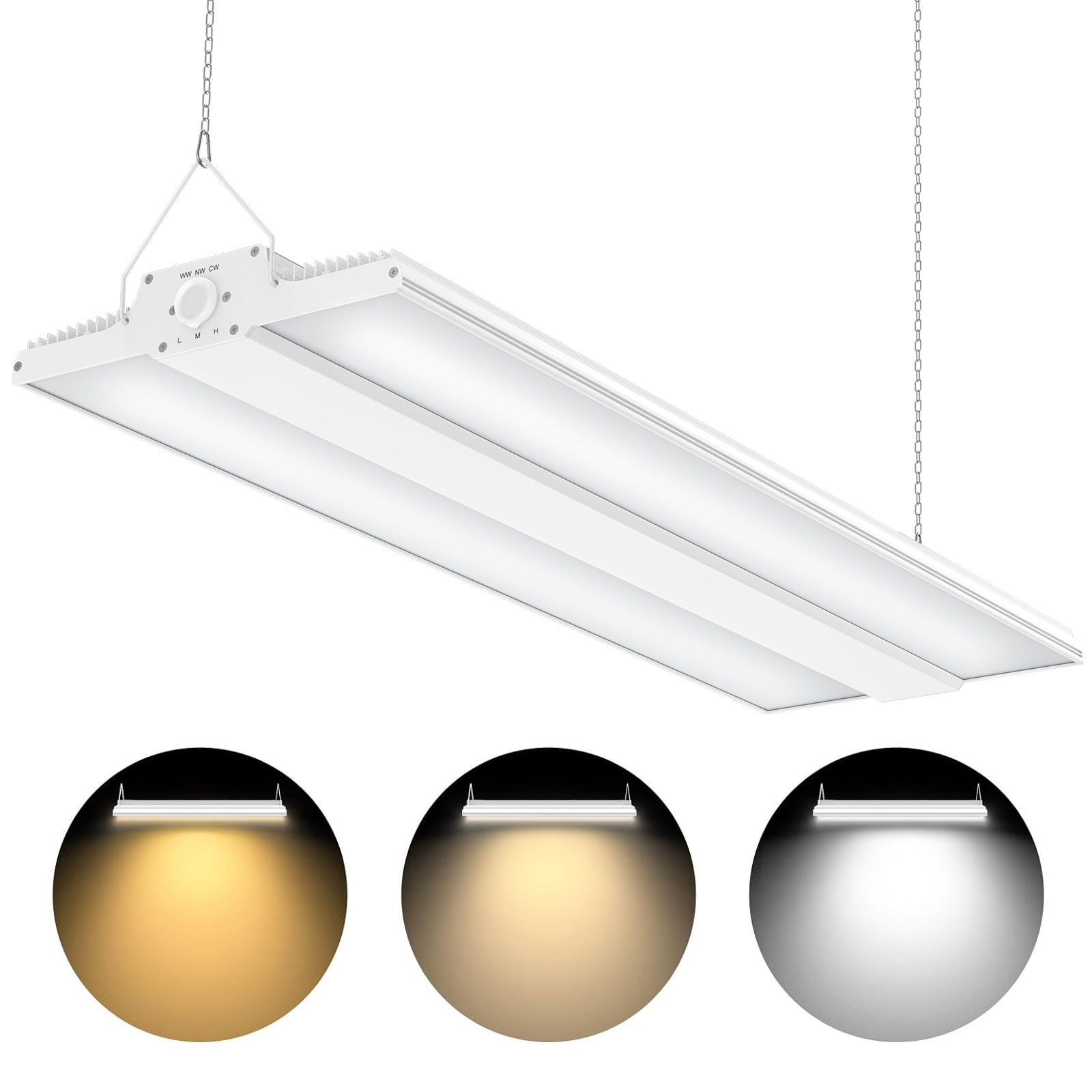 80W - 500W Warehouse Badminton Court Industrial Lighting Linear Fixtures Lamp Utility Led Linear High Bay Light