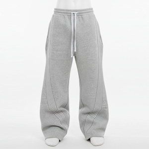 <span class=keywords><strong>Pantalon</strong></span> de survêtement large pour <span class=keywords><strong>homme</strong></span> avec bande latérale, coupe ajustée, style urbain, pour le sport et la détente - Product Image 2