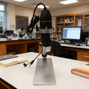 包帯繊維ガーゼ織り綿球構造用のポータブルHD顕微鏡、8つの調整可能なLED付き - Product Image 5