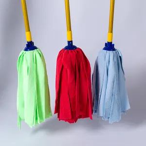 Factory Wholesale Microfiber Wet Floor Mop Commercial Microfiber Cotton Round Wet Mop Head Floor Cleaning Mops