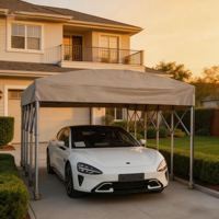 Tente de carport mobile rétractable à simple couche avec structure en acier imperméable en PVC pour événements extérieurs, jardins et hôtels