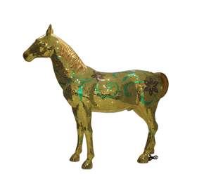 <span class=keywords><strong>Escultura</strong></span> de arte pop de diseño interior hecha a medida, espejo de tamaño real, mosaico brillante, estatua de caballo de discoteca, <span class=keywords><strong>escultura</strong></span> de caballo de gran tamaño - Product Image 3