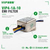 Filtre de puissance EMC haute performance VIIP VIP4-1A-10 10A à fils 115/250VAC à faible fuite pour driver LED et dispositifs auxiliaires pour énergies nouvelles