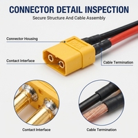 Câble de raccordement XT, faisceau de câbles XT30 XT60 XT90, câble d'alimentation de batterie, faisceau de câblage personnalisé OEM ODM