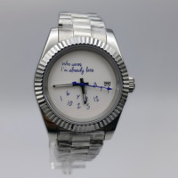 Qui s'en soucie ? Je suis déjà en retard. Montre automatique mécanique pour homme SEILOCE 36/39 mm sans logo, étanche.