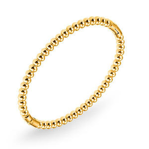 Brazalete de Moda Europeo Americano, Chapado en Oro de 18k, con Circonita Cúbica, Brazalete de Acero Inoxidable con Cuentas para Mujeres y Niñas - Product Image 4