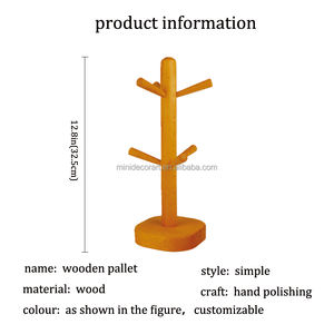 ชั้นวางแก้วไม้สองชั้นแบบไม่พับได้ ที่วางเครื่องดื่มทันสมัย สำหรับจัดระเบียบแก้วกาแฟและแก้วน้ำ บนเคาน์เตอร์ครัว - Product Image 3