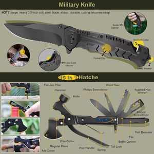 Regalo para Él, Kit de Supervivencia 29 en 1, Equipo de Emergencia, Accesorios de Camping para Acampar, Senderismo, Caza y Pesca - Product Image 5