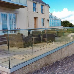 Barra de vidro sem moldura para alumínio U Channel de montagem na parede com revestimento lateral de extrusão - Product Image 4