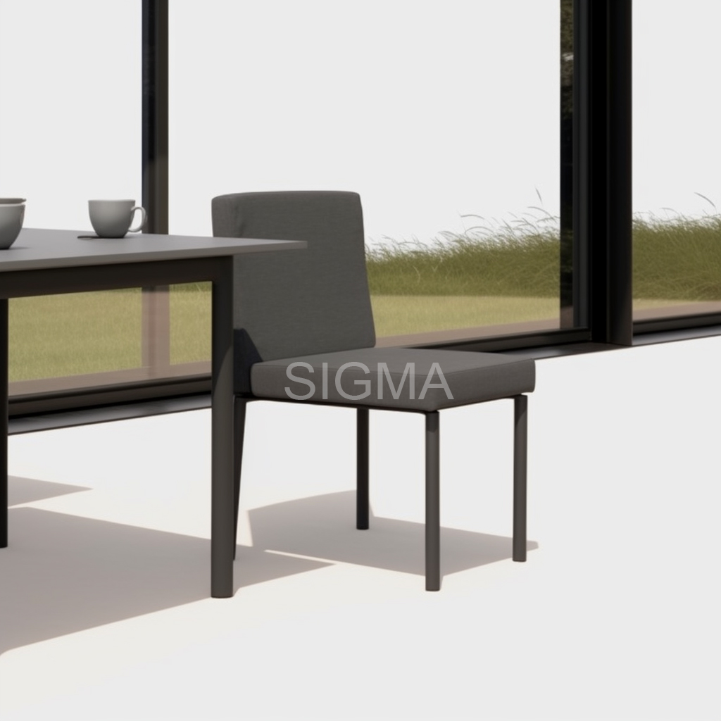 Outdoor Furniture Hotel Dining Room aluminum Armlesschairs Outdoor Dining Chairs