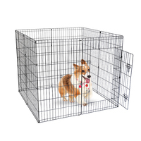 Parc pour animaux de compagnie pliable et portable en fil métallique, clôture robuste pour chiens, parc pour chiots multi-panneaux configurables DIY