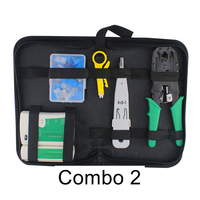 Kit d'outils de câblage FTTH avec testeurs de fibre optique, dénudeur de fils à tête cristalline et testeur de câbles réseau
