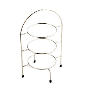 Présentoir à collations à 3 niveaux en acier inoxydable Support de thé de l'après-midi Support personnalisé pour muffins, biscuits et pains - Product Image 1
