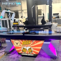 HEROVR Machine de jeu de beer pong interactive multijoueur pour intérieur, en acier inoxydable, personnalisable et économique, pour pub