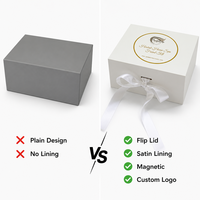 Boîte cadeau pliable écologique FSC avec couvercle magnétique, logo personnalisé, emballage plat pliable pour vêtements, OEM ODM
